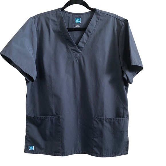 ADAR UNIFORMS Gray Medical Scrub Top Women’s Size M - Picture 1 of 5